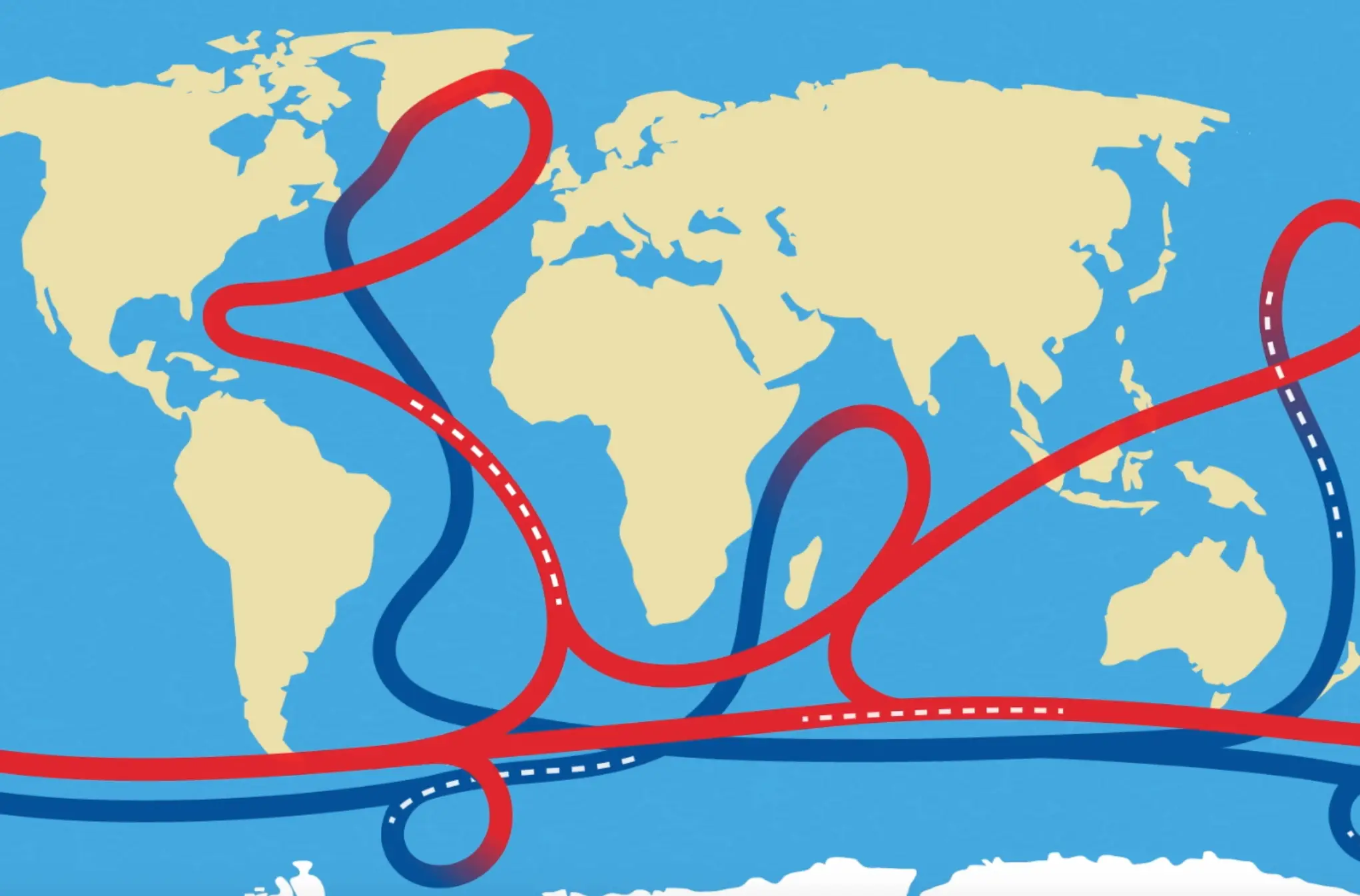 Ocean currents occur all over the planet and help to determine weather (National Oceanography Centre)