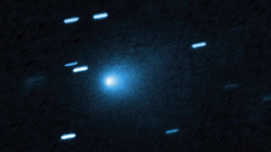 The Hubble Telescope took a snap of the mysterious comet in July when it was 277 million miles from Earth (NASA)