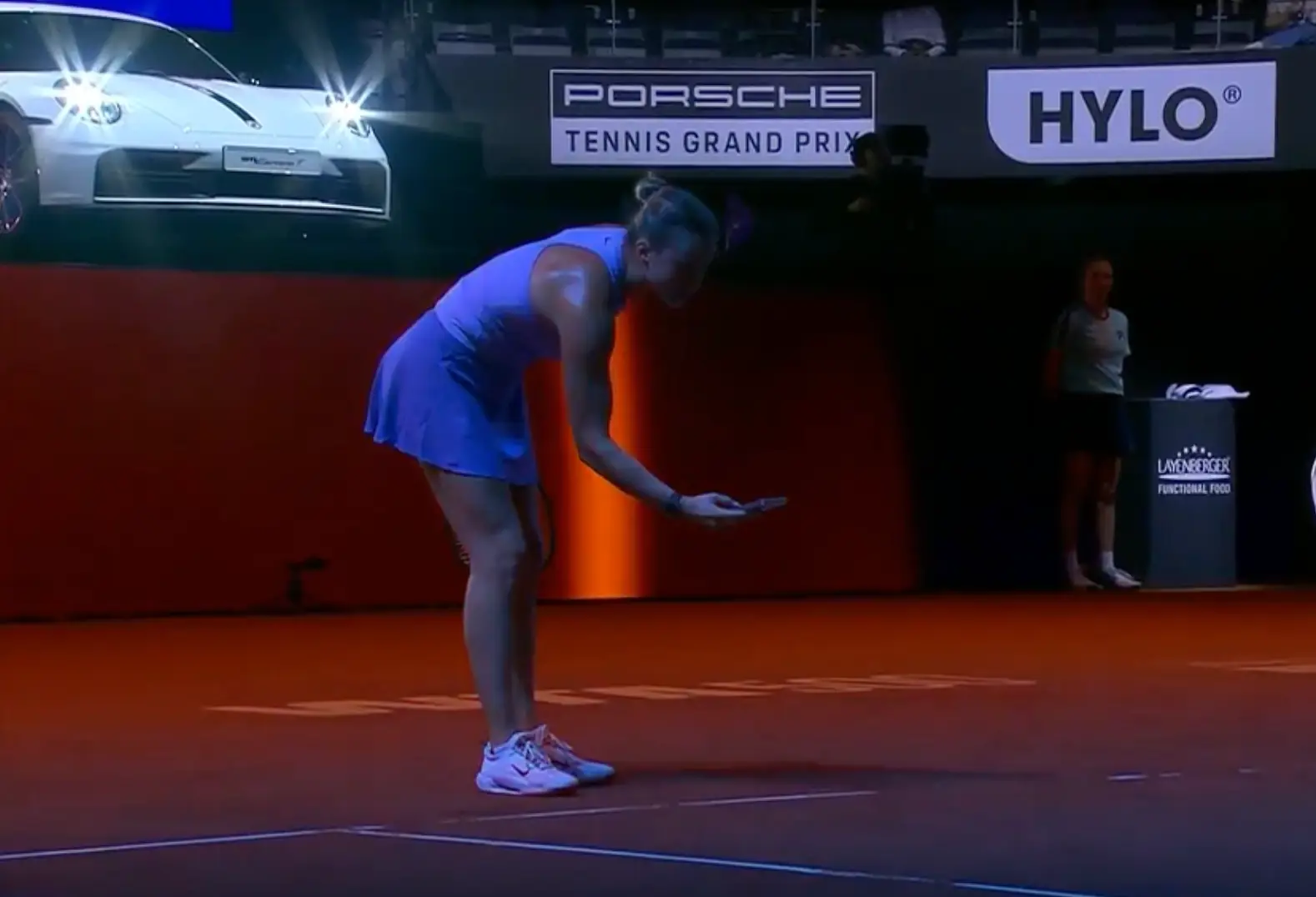 She asked for a phone to snap the mark. (Sky Sports)