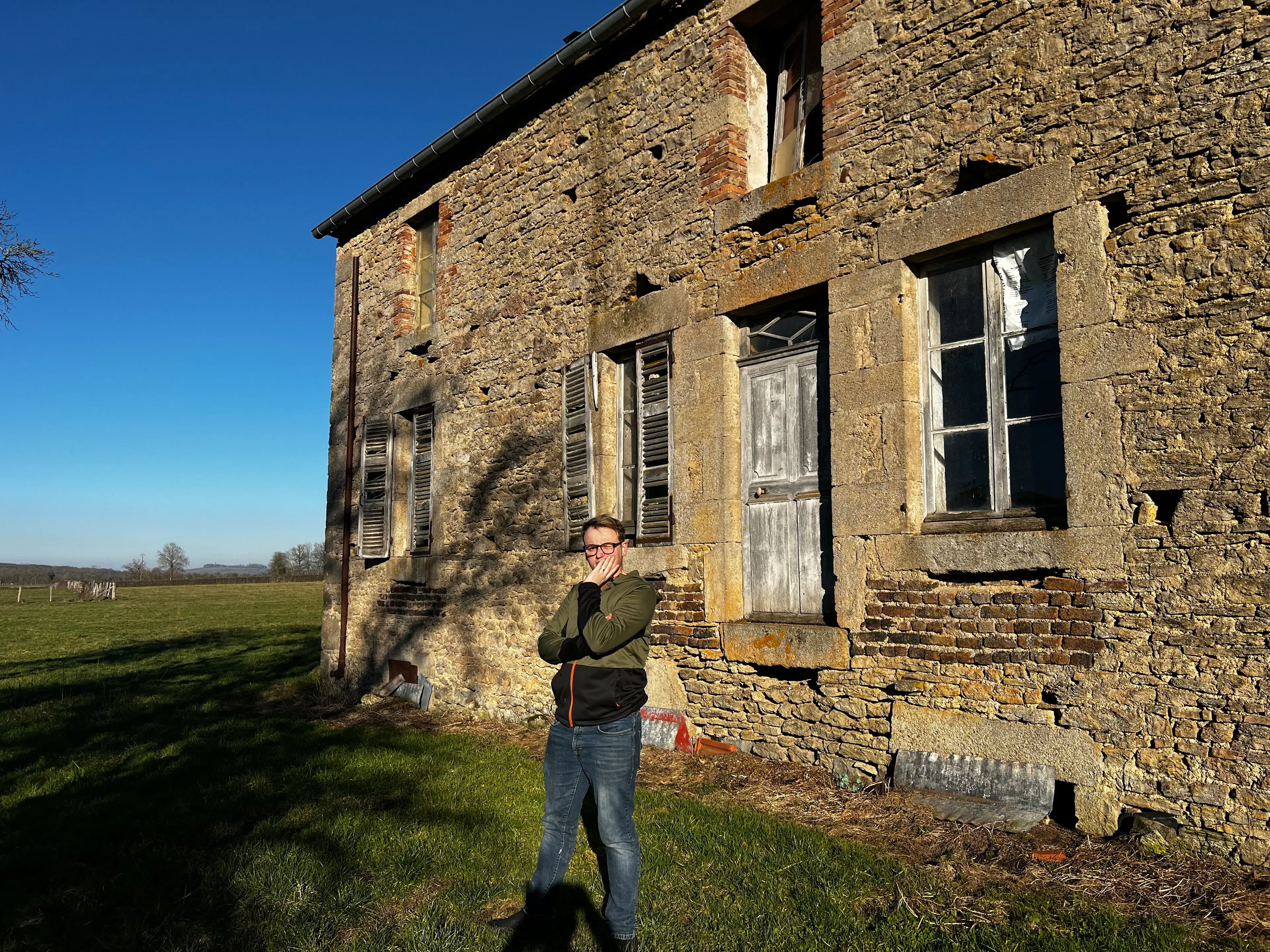 Ben outside his new home (SWNS)