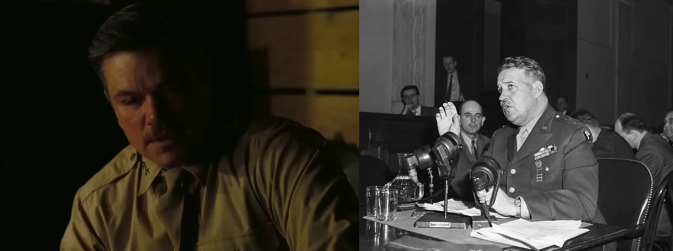 Matt Damon plays Brigadier General Leslie Groves, director of the Manhattan Project.