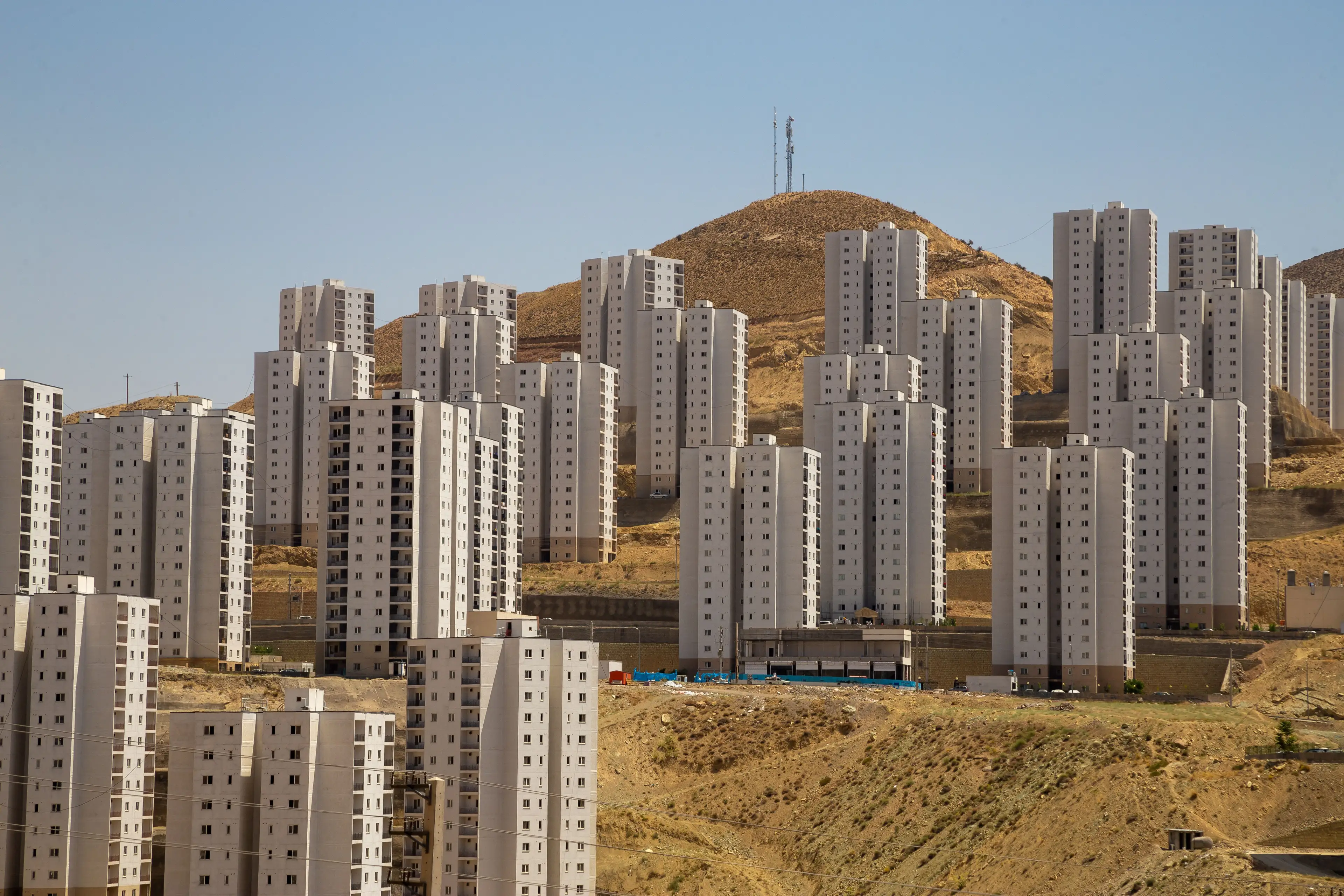 Welcome to Pardis, or 'paradise'. It's not much to look at. (HOSSEIN BERIS/Middle East Images/AFP via Getty Image)