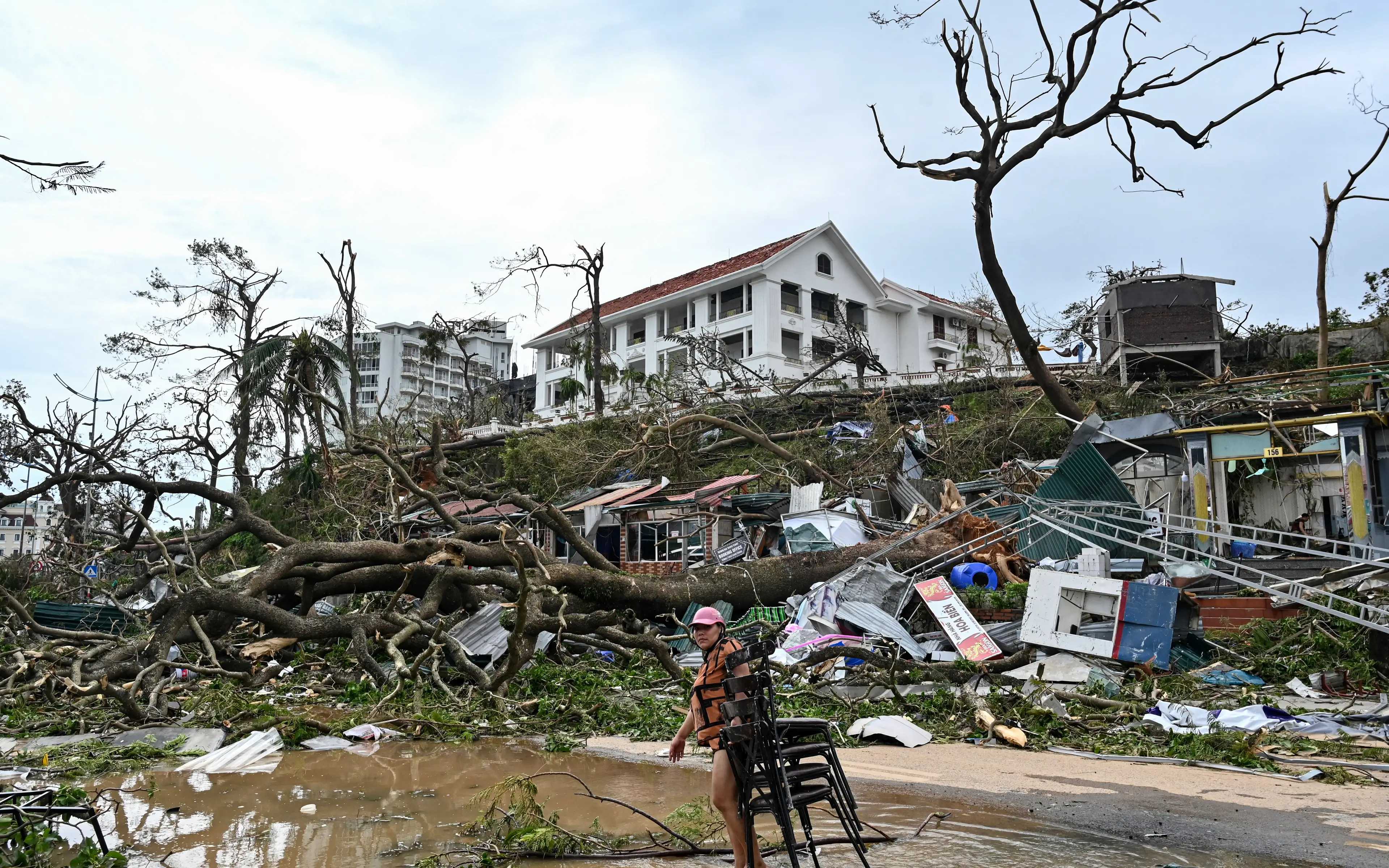 Typhoon Yagi has just tore through Vietnam, the Philippines and some regions of China (NHAC NGUYEN/AFP via Getty Images)