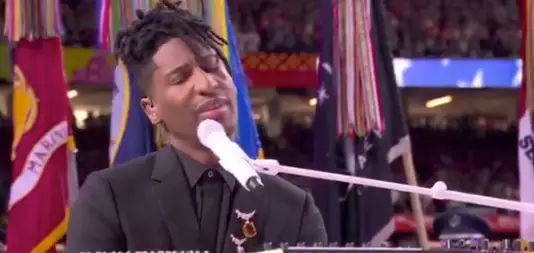 Jon Batiste sang the national anthem (Fox)