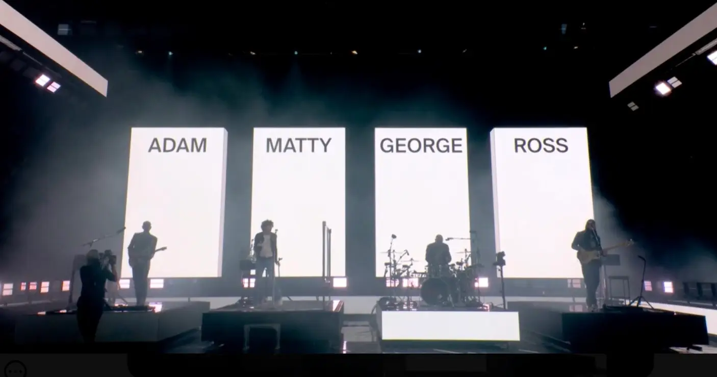 The 1975's headline slot on the Pyramid Stage is now underway (BBC)