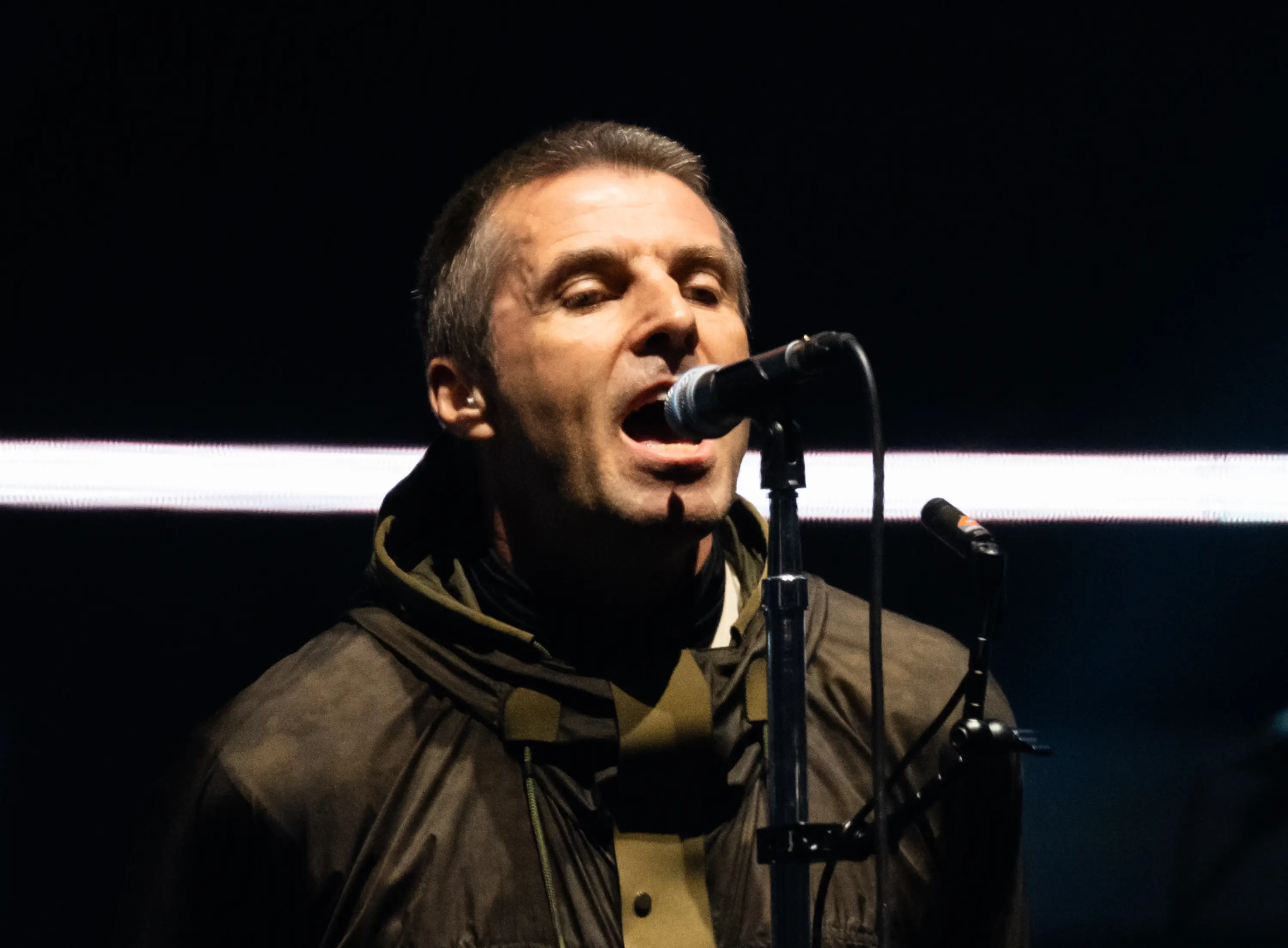 Liam Gallagher took to the stage in Cardiff (Photo by Samir Hussein/WireImage)