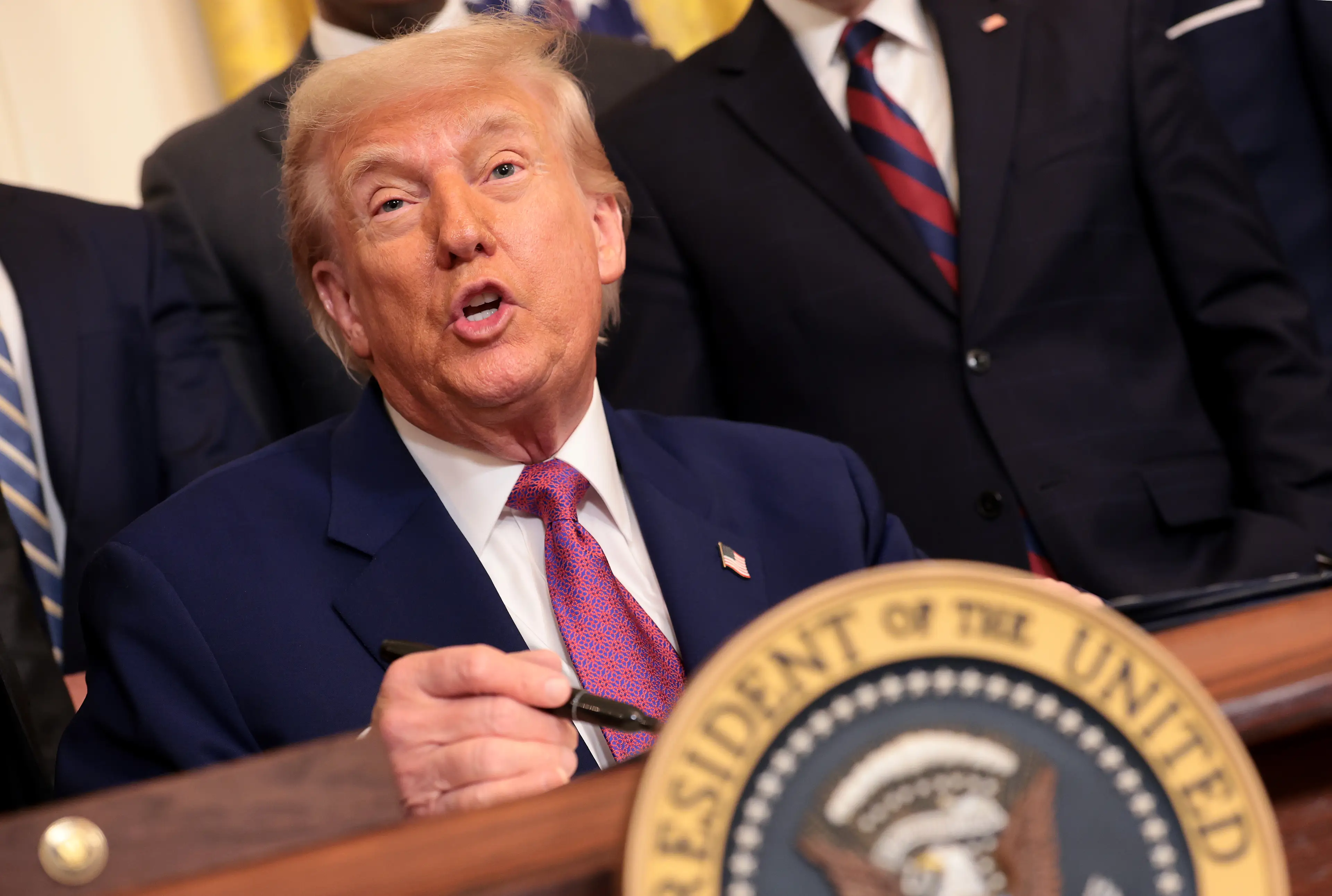 Trump has said the US will support Israel and warned Iran not to target anything American (Win McNamee/Getty Images)