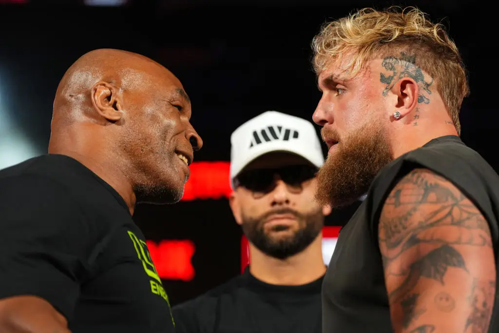 Mike Tyson and Jake Paul will go head to head on 20 July (Cooper Neill/Getty Images)