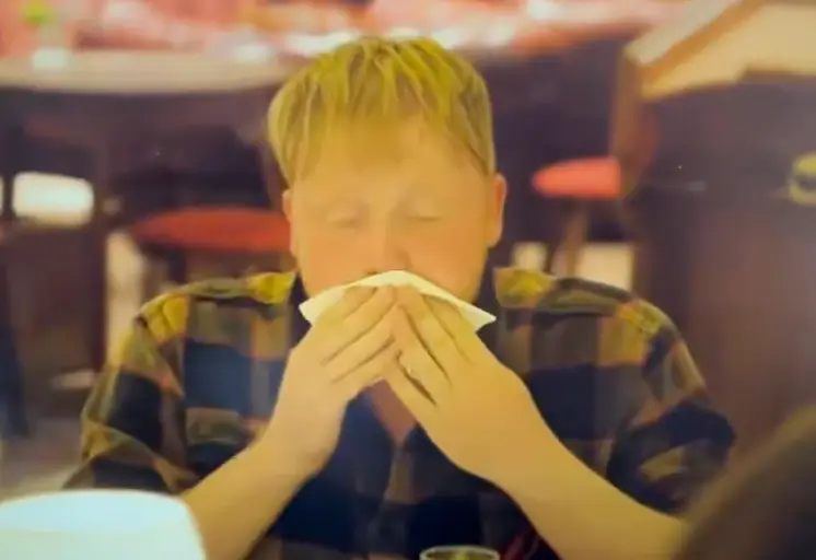 Kaleb struggled with the heat. (Prime Video)