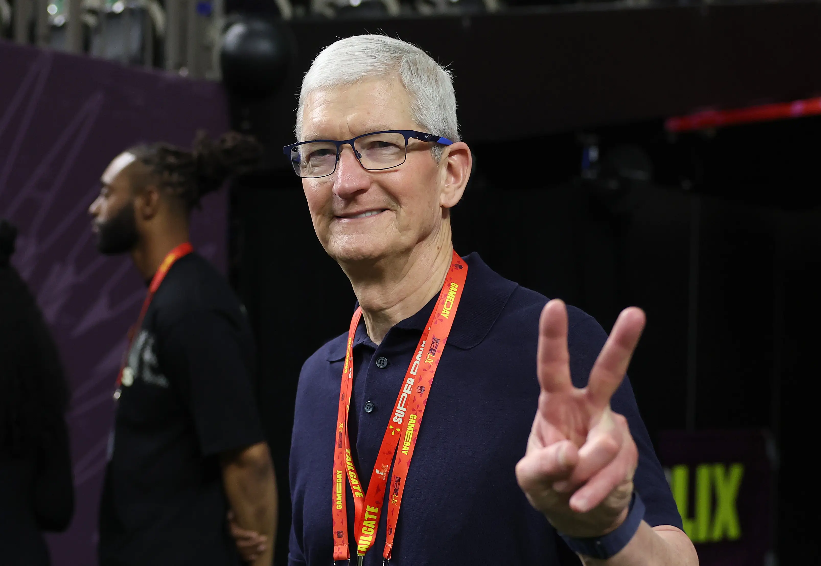 The Apple CEO was spotted before the game (Jamie Squire/Getty Images)