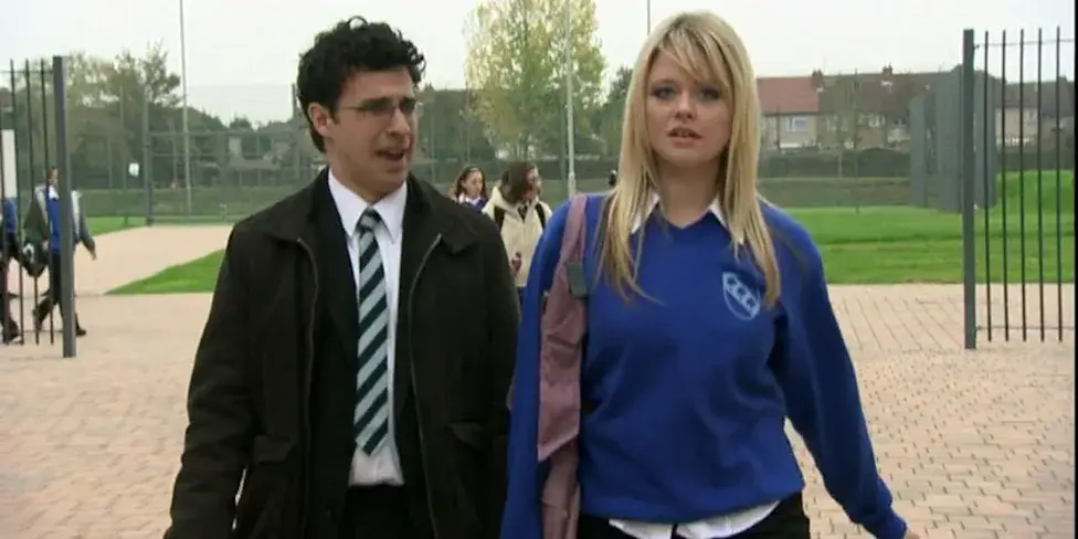 Atack played schoolgirl Charlotte Hinchcliffe in The Inbetweeners from 2008 to 2010 (Channel 4)