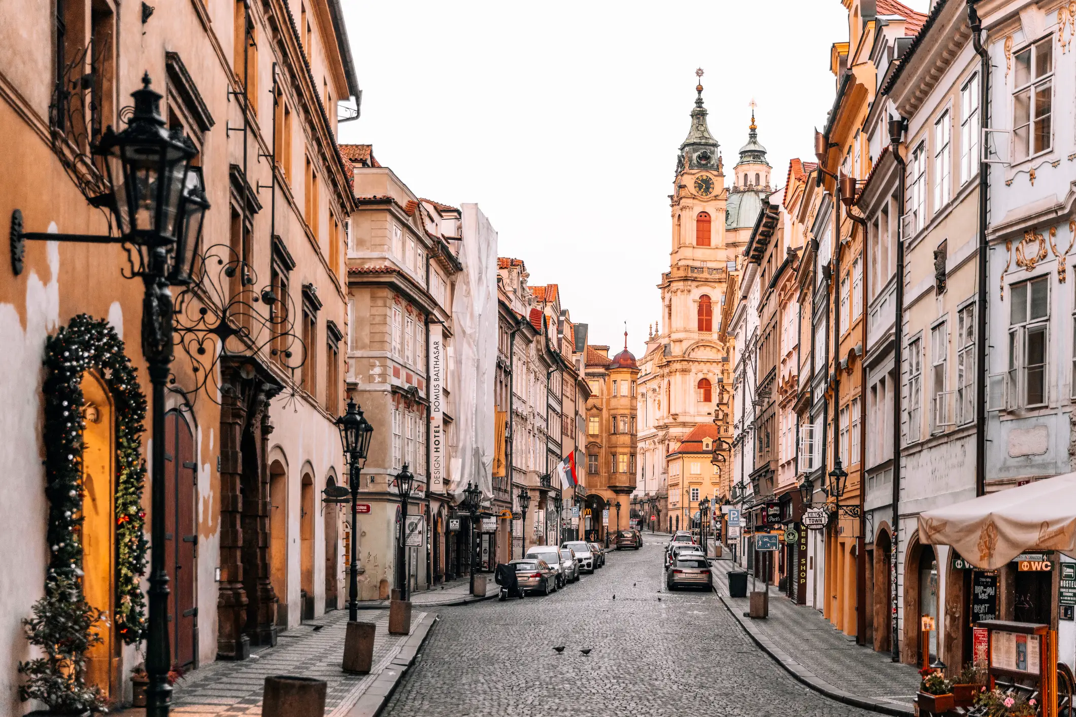 Mala Strana and empty Nerudova street in the morning, Prague (Getty Stock Images)