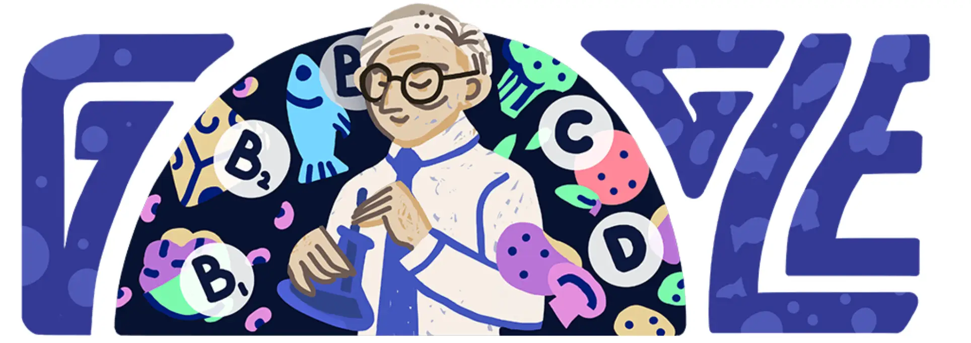Casimir Funk's Google Doodle.