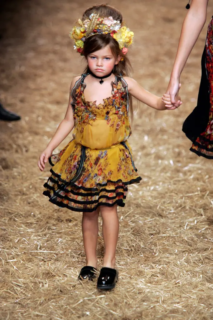 Thylane Blondeau aged four at a Jean Paul Gaultier show in 2005 (Fairchild Archive/Penske Media via Getty Images)