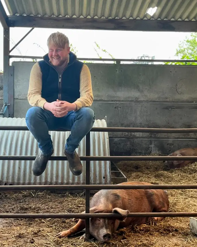 Kaleb loves nothing more than farming (Instagram / @cooper_kaleb)