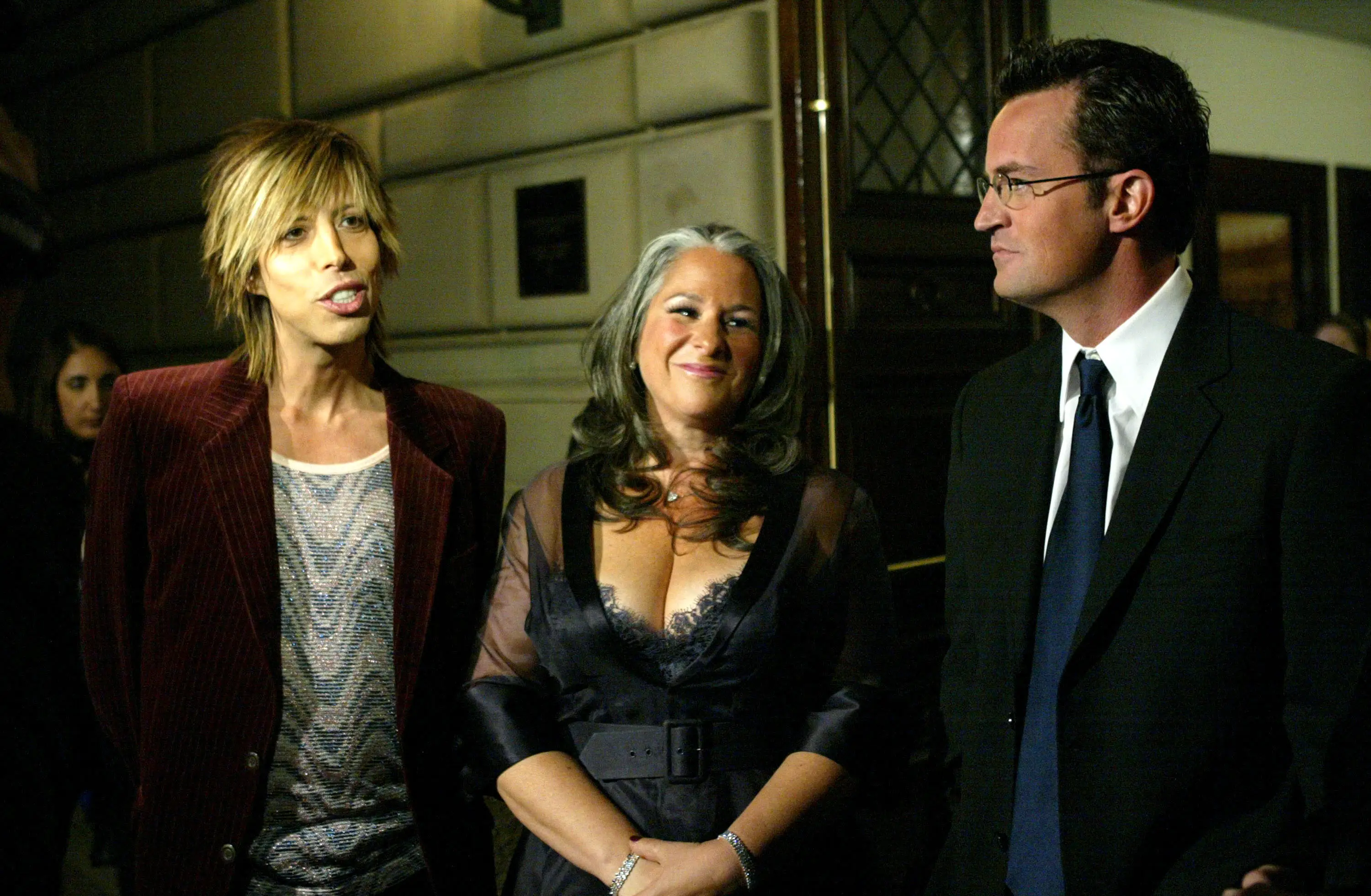 Perry photographed alongside Friends co-creator Marta Kauffman. (Mathew Imaging/FilmMagic)