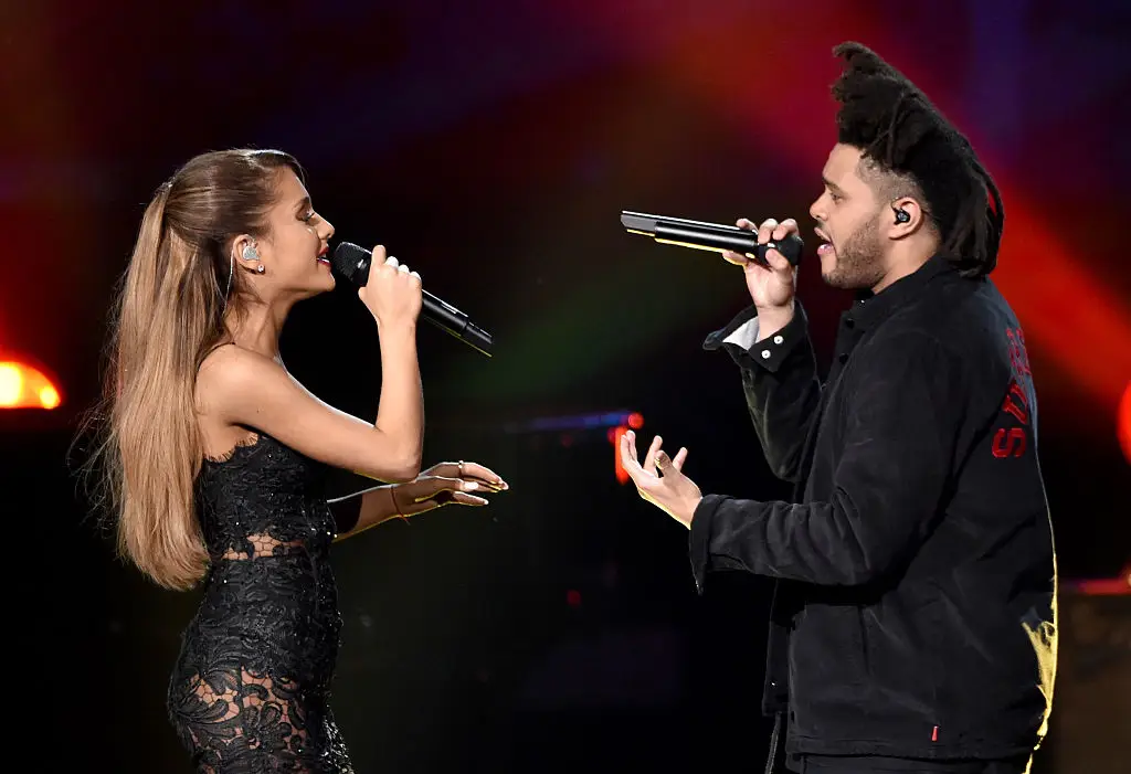 There are rumours that The Weeknd will join Ariana Grande on stage (Getty/Kevin Winter)