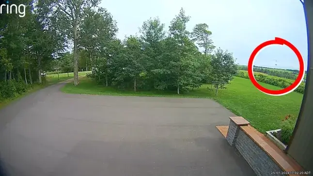 The footage of the incident was captured on Ring (Compass Media)