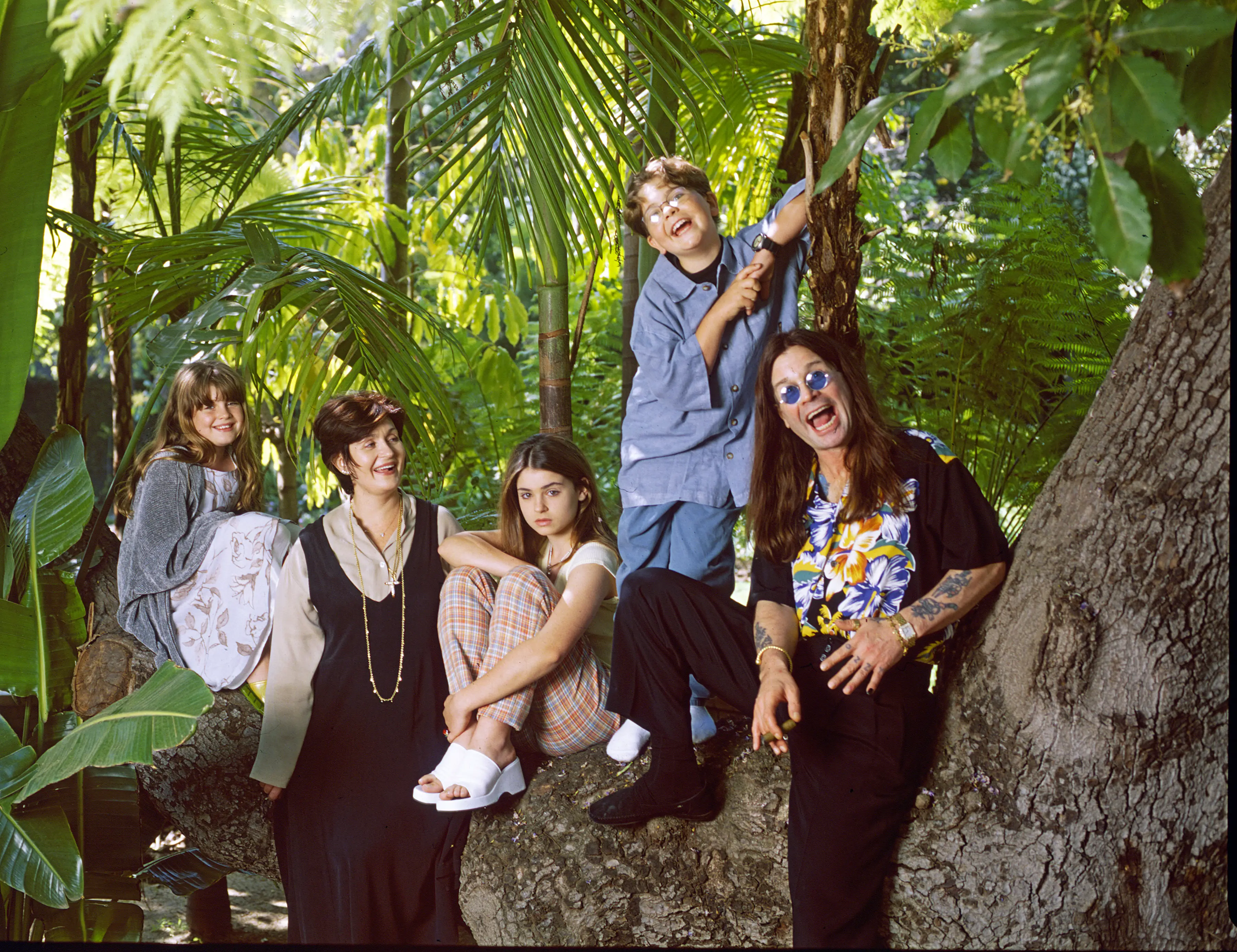 The Osbourne family circa 1997 at their Coldwater Canyon home in Beverly Hills (Eddie Sanderson/Getty Images)
