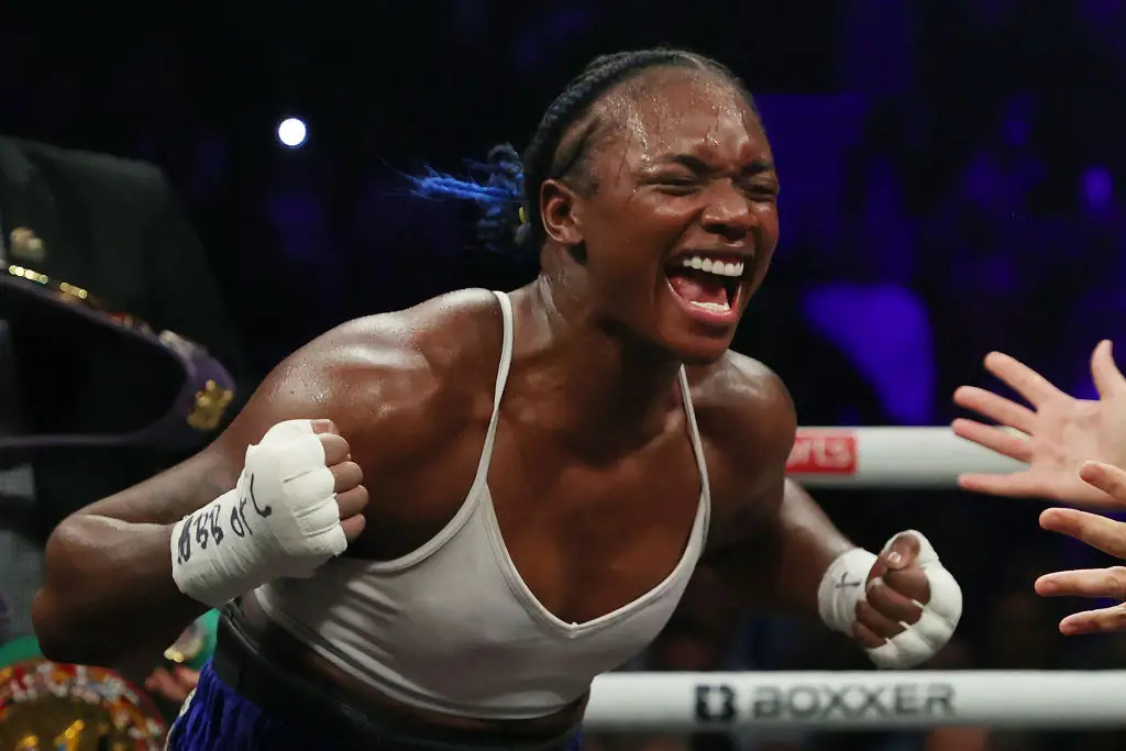 Claressa Shields (pictured) was filmed slapping Alycia Baumgardner (James Chance/Getty Images)