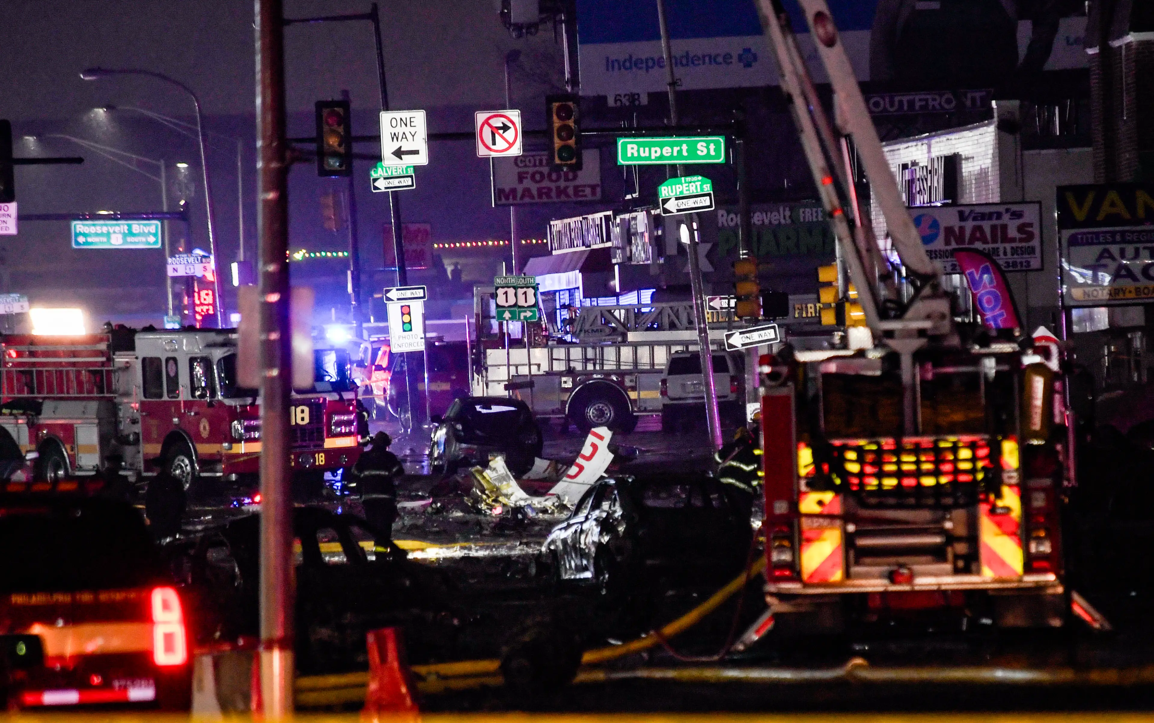 Six people on the plane and one person on the ground are confirmed to have died (Matthew Hatcher/Getty Images)