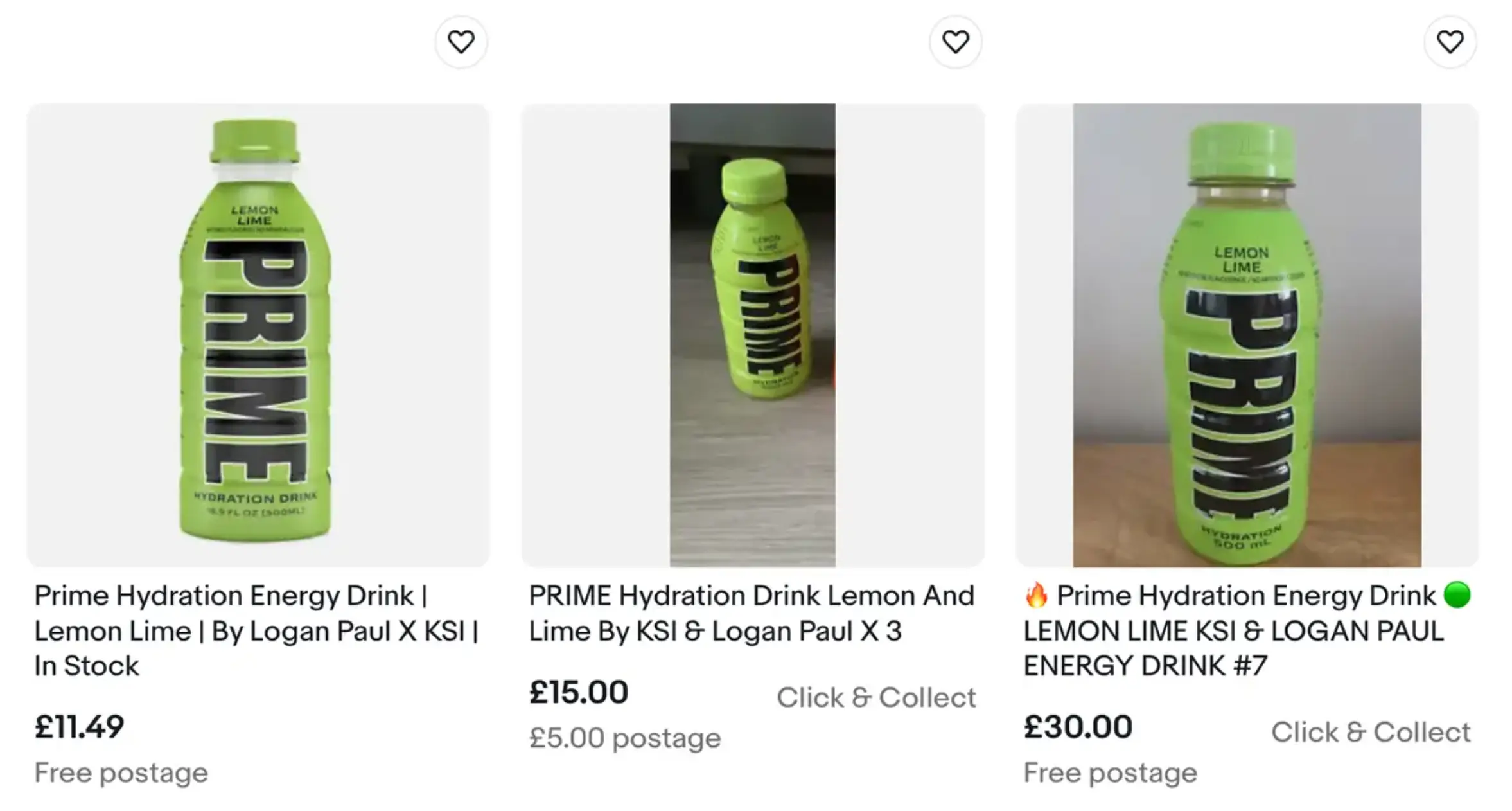 Prime Energy drinks are being resold for profit on eBay.