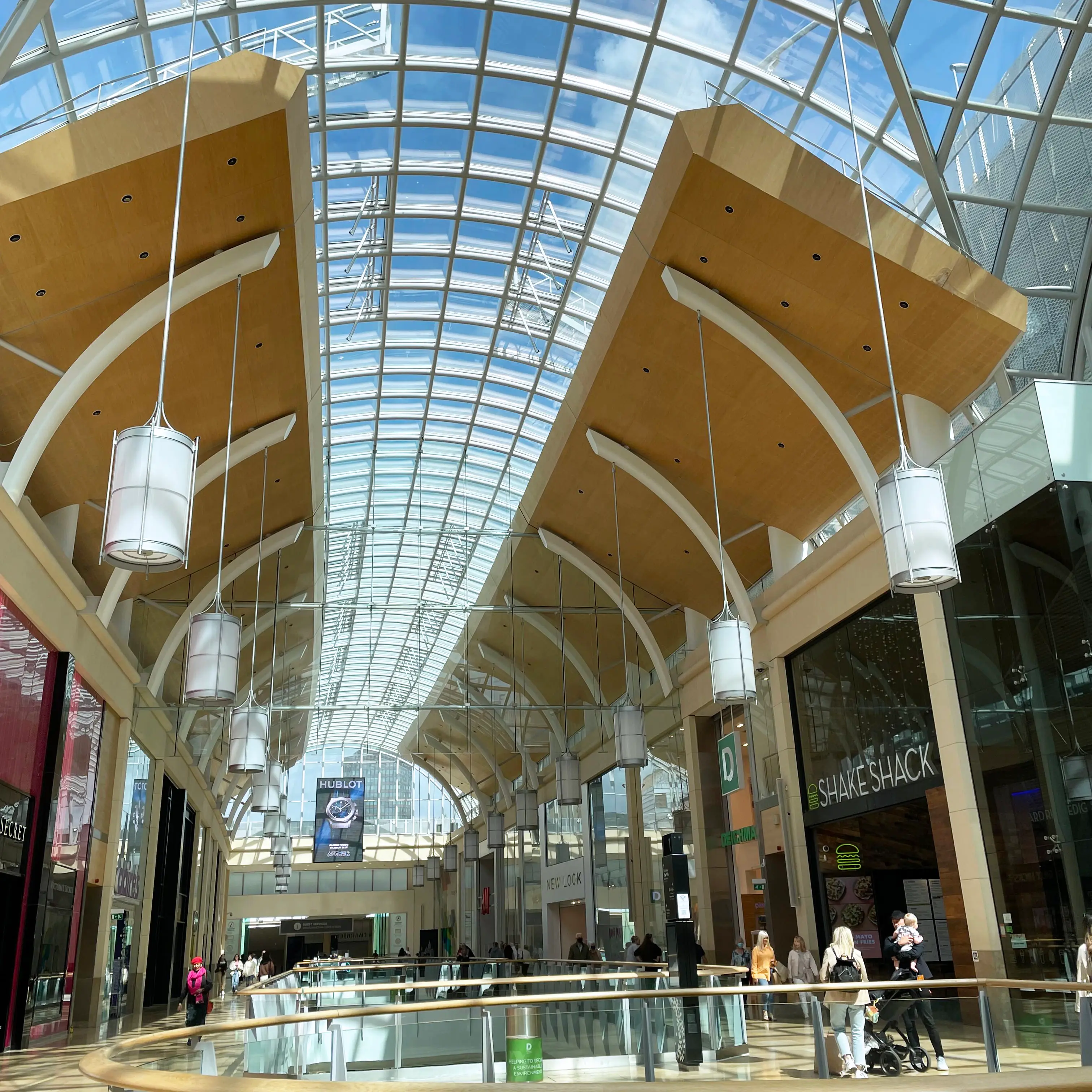 Frustrated shoppers abandoned their cars in search of food and water.