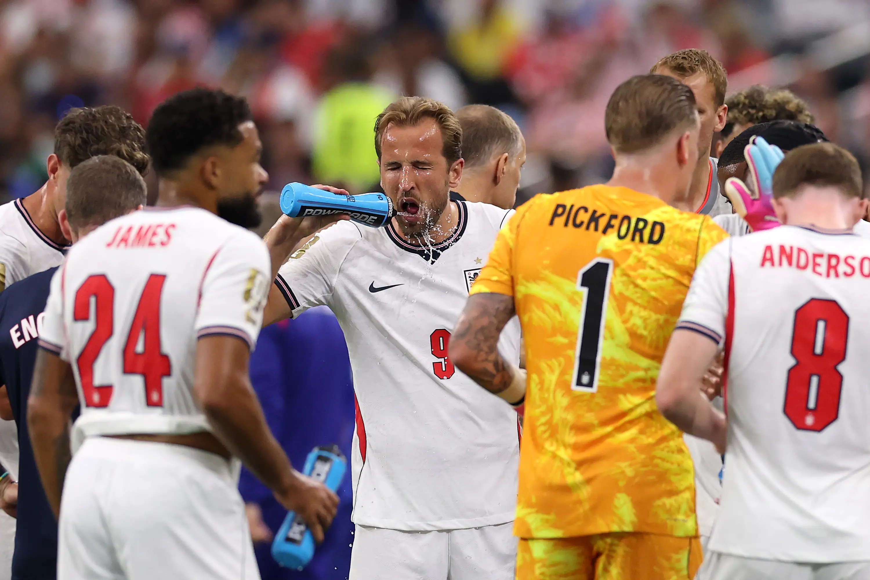 Harry Kane was seen making the most of the controversial intervals (Michael Steele/Getty Images)