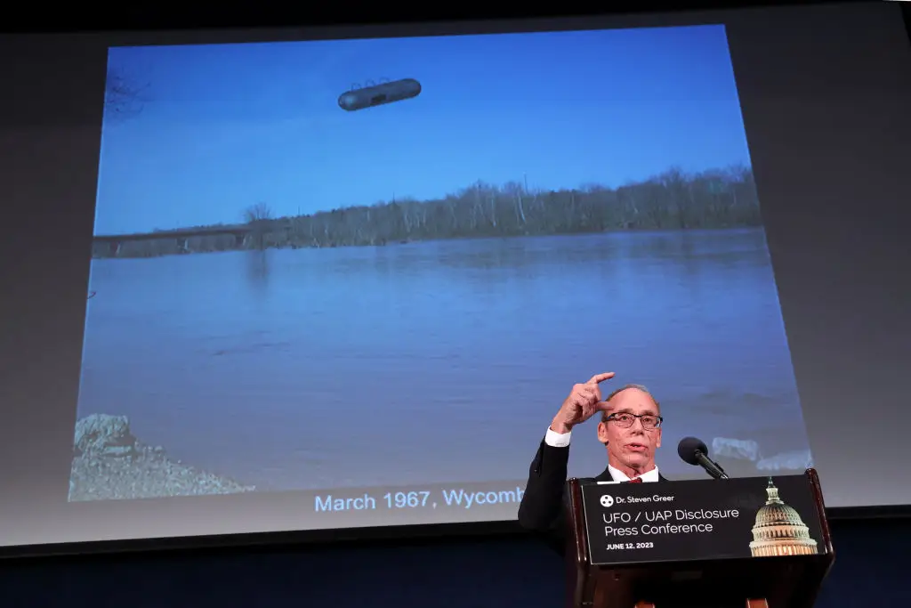 There have been plenty of sightings of 'tic tac' UFOs over the years (Kevin Dietsch/Getty Images)