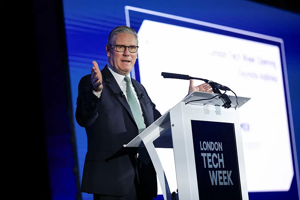 Speaking at London Tech Week, the prime minister announced plans to make big tech companies crack down (Isabel Infantes - WPA Pool/Getty Images)