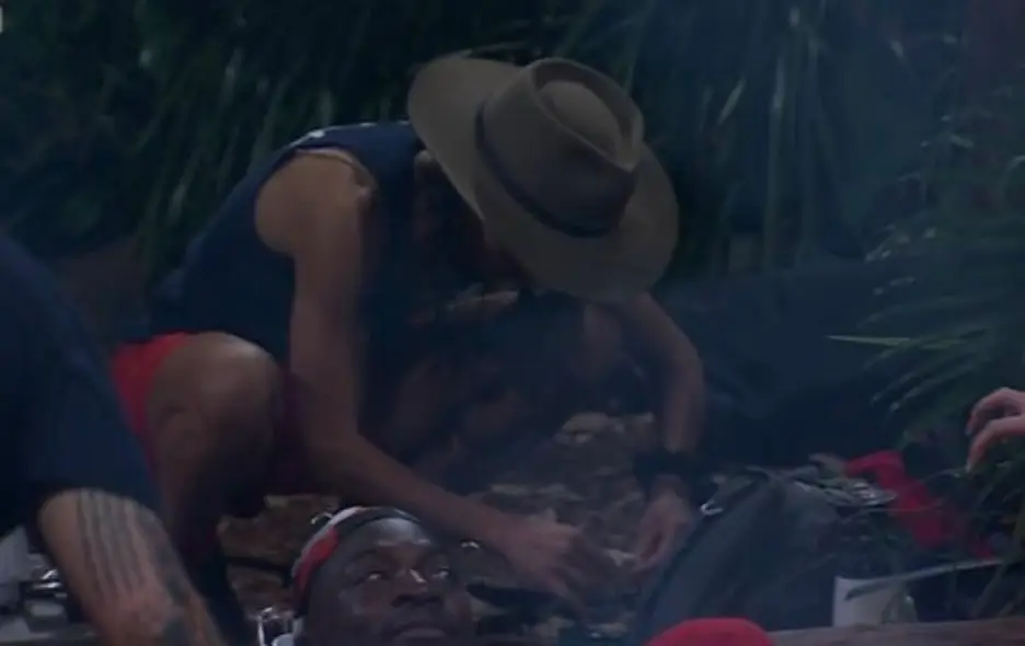 Alex Scott was spotted sprinkling some seasoning into the meal she was whipping up with Jack Osbourne (ITV)