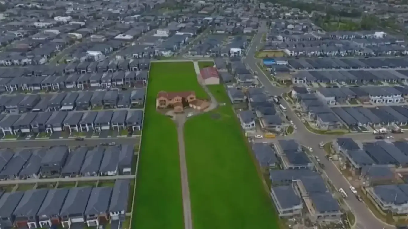 The home is now surrounded by new-builds (7News)