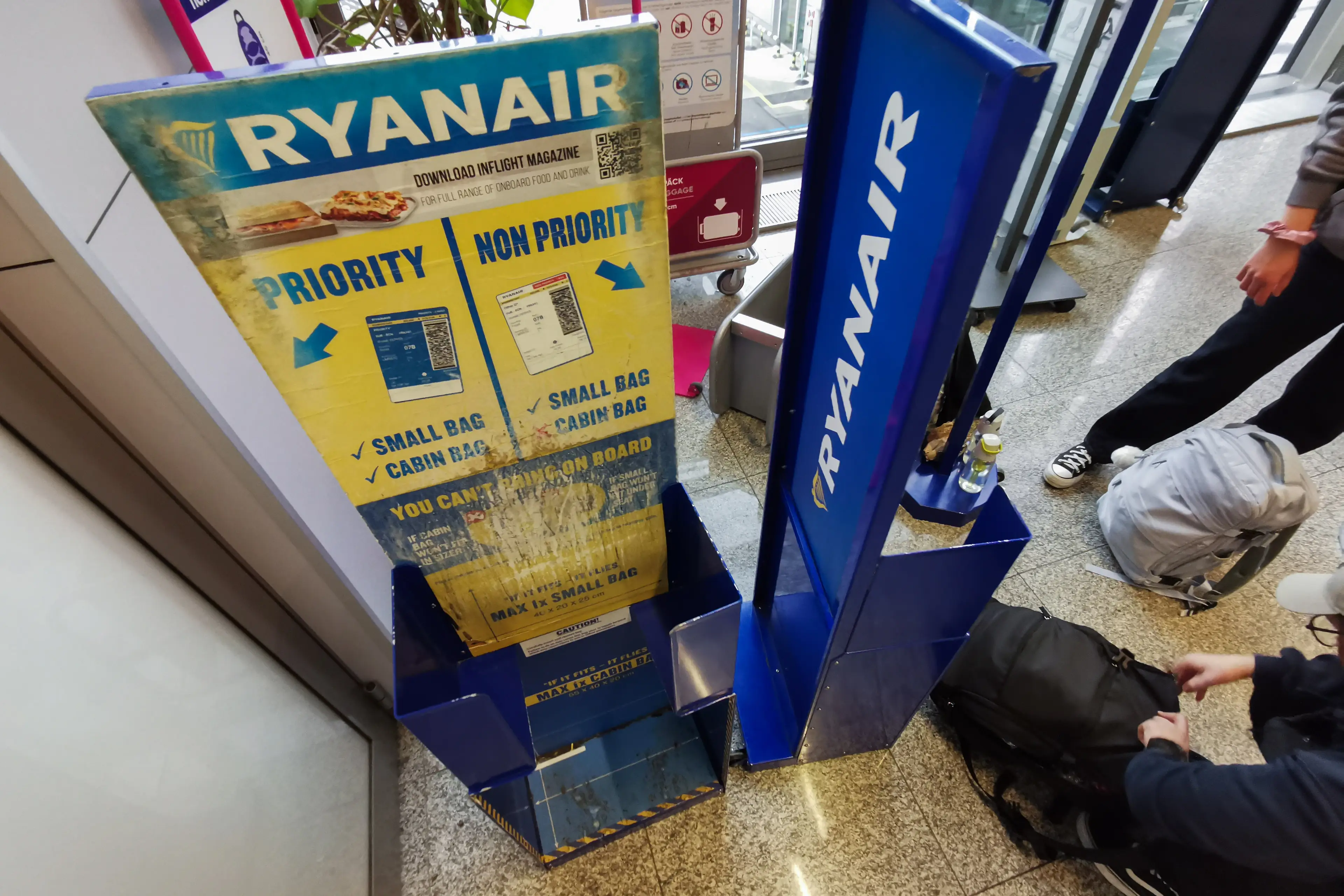 The infamous Ryanair bag size checker (Beata Zawrzel/NurPhoto via Getty Images)