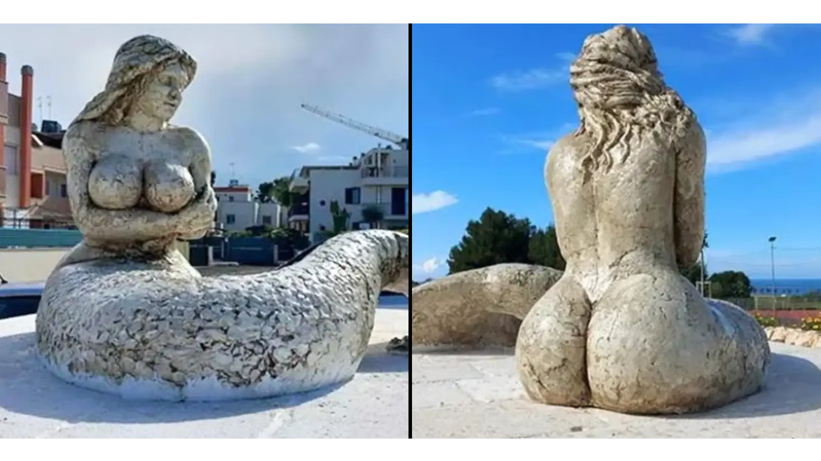 Mermaid statue with 'big bum' criticised for being 'too sexual'