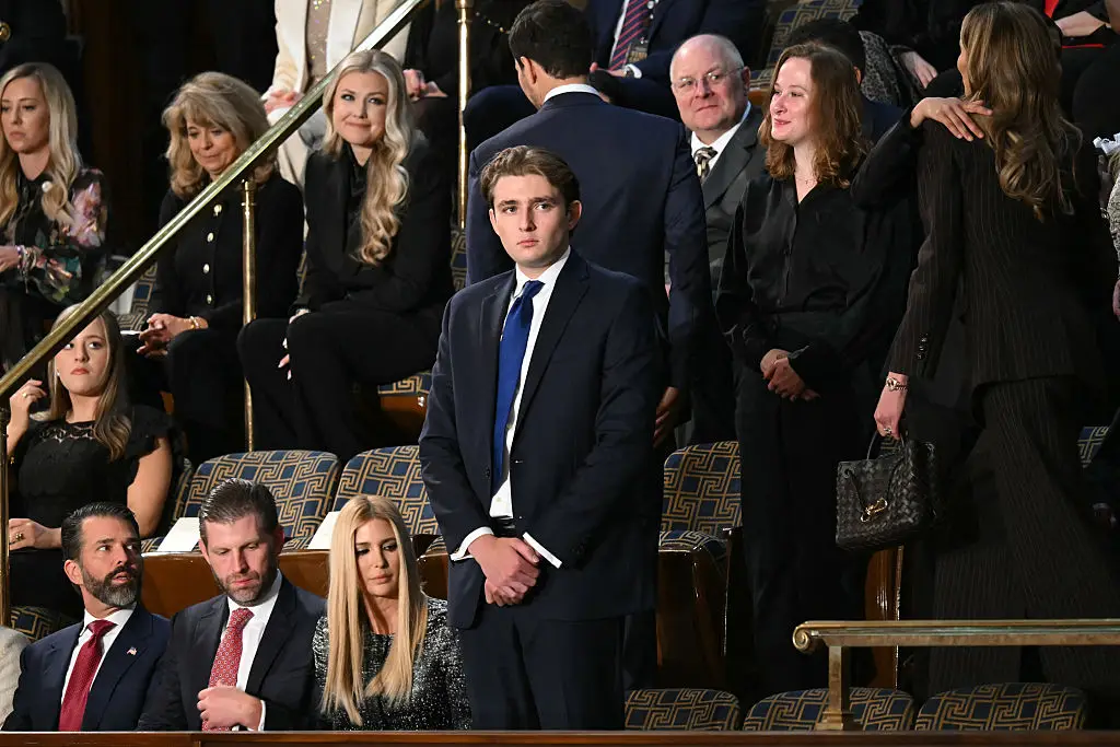 Barron Trump is rarely seen in public settings (ANDREW CABALLERO-REYNOLDS / AFP via Getty Images)