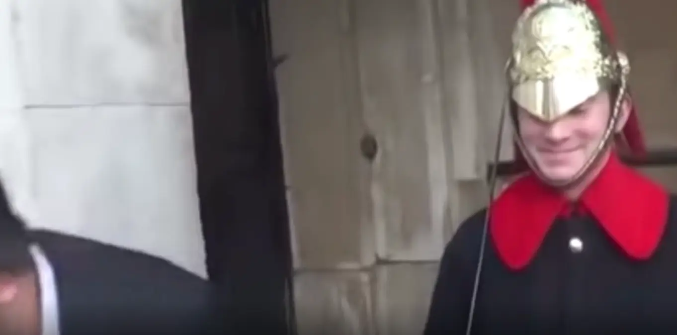 The Royal Guard couldn't contain his laughter.