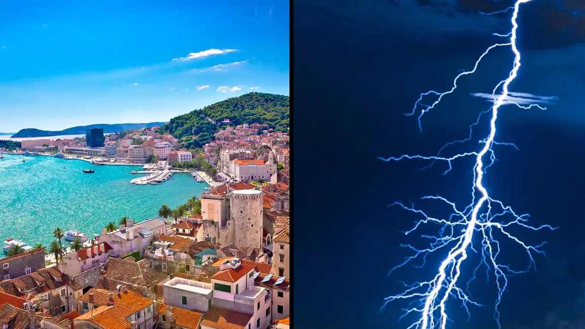 British tourist fighting for life after being struck by lightning on beach