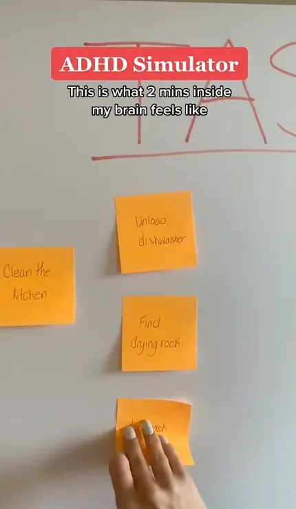 An ADHD simulation video is making viewers 'cry' (TikTok/@olivialutfallah)