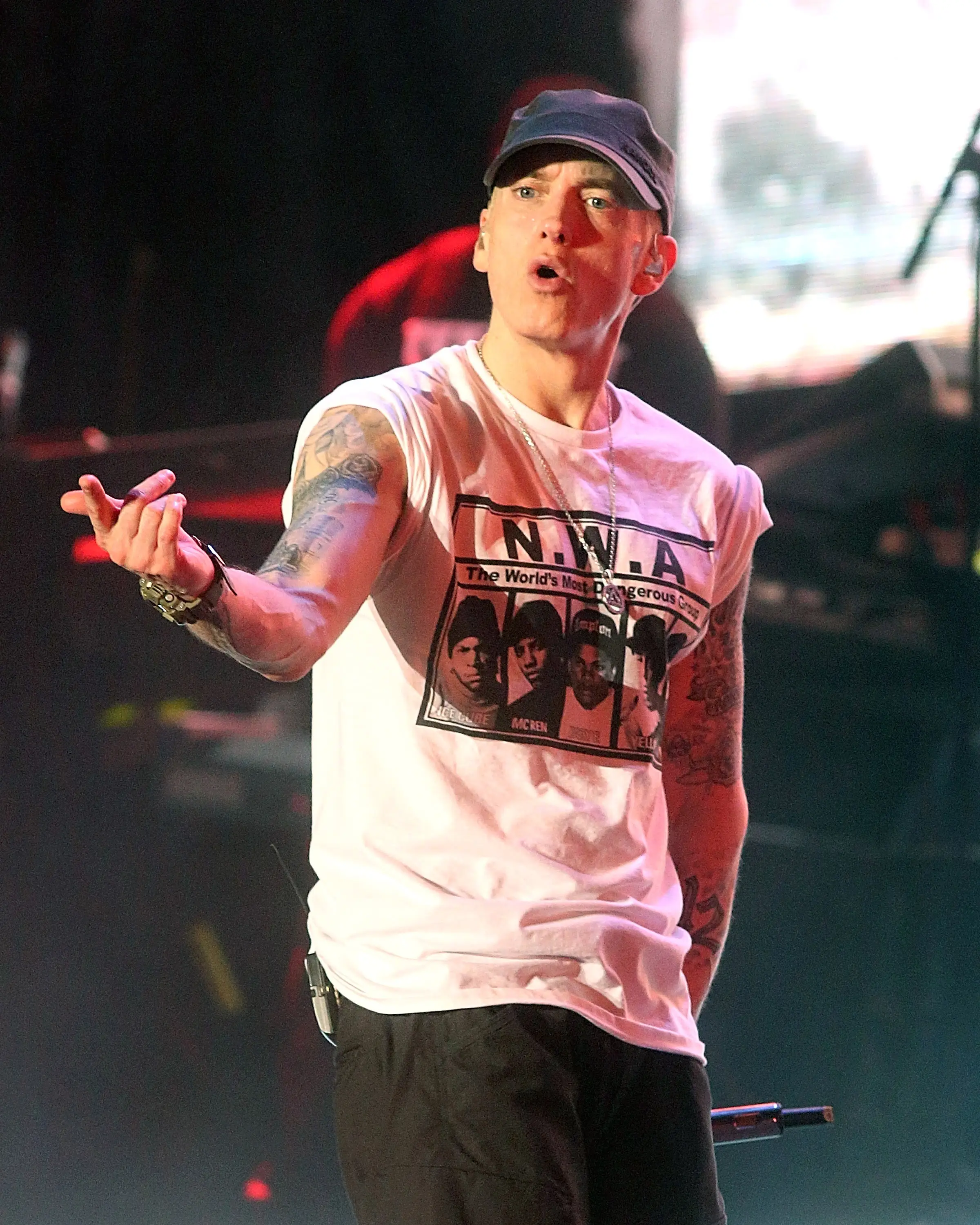 The rapper, pictured in 2014, was banned from taking to the stage at the British Summer Time festival (Gary Miller/FilmMagic)