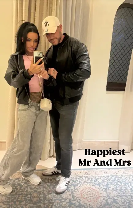 Katie and Lee got married after their sudden engagement in January (Instagram/@wesleeeandrews)