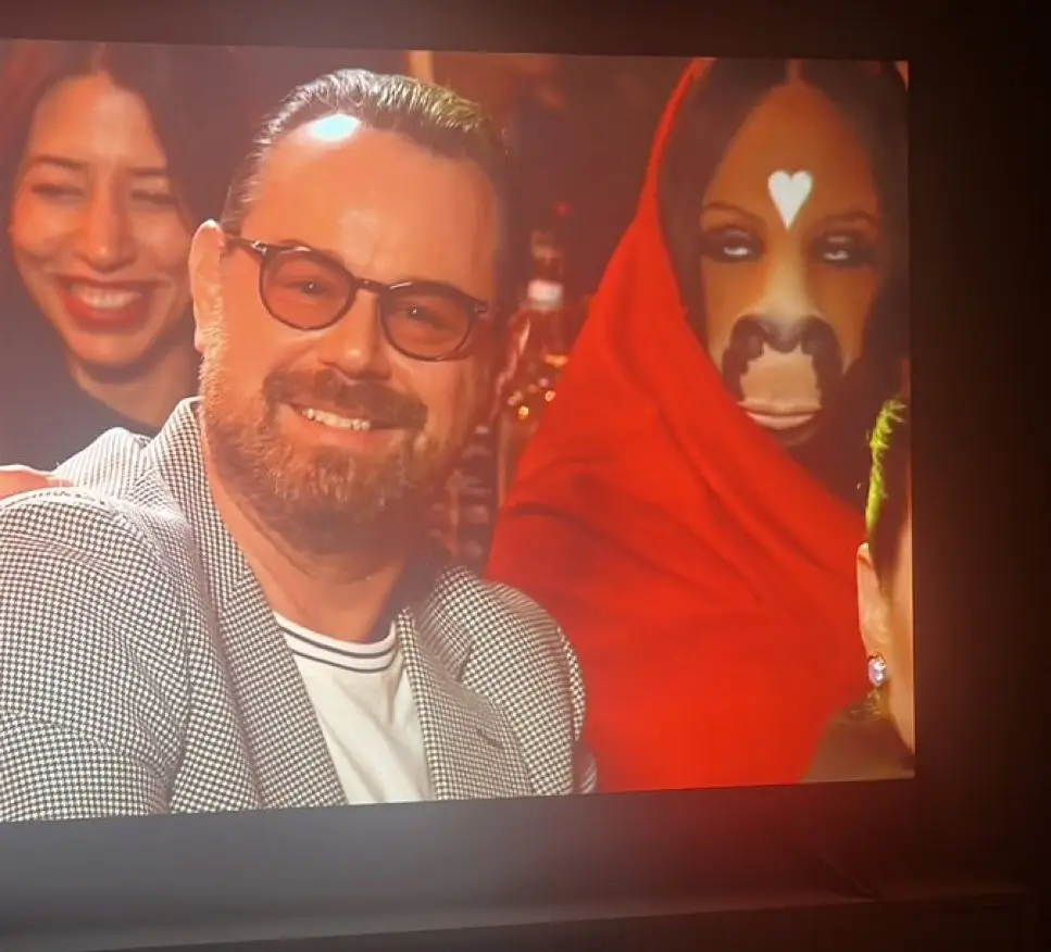 Viewers couldn't believe their eyes when they saw who was sat next to Danny Dyer (ITV)