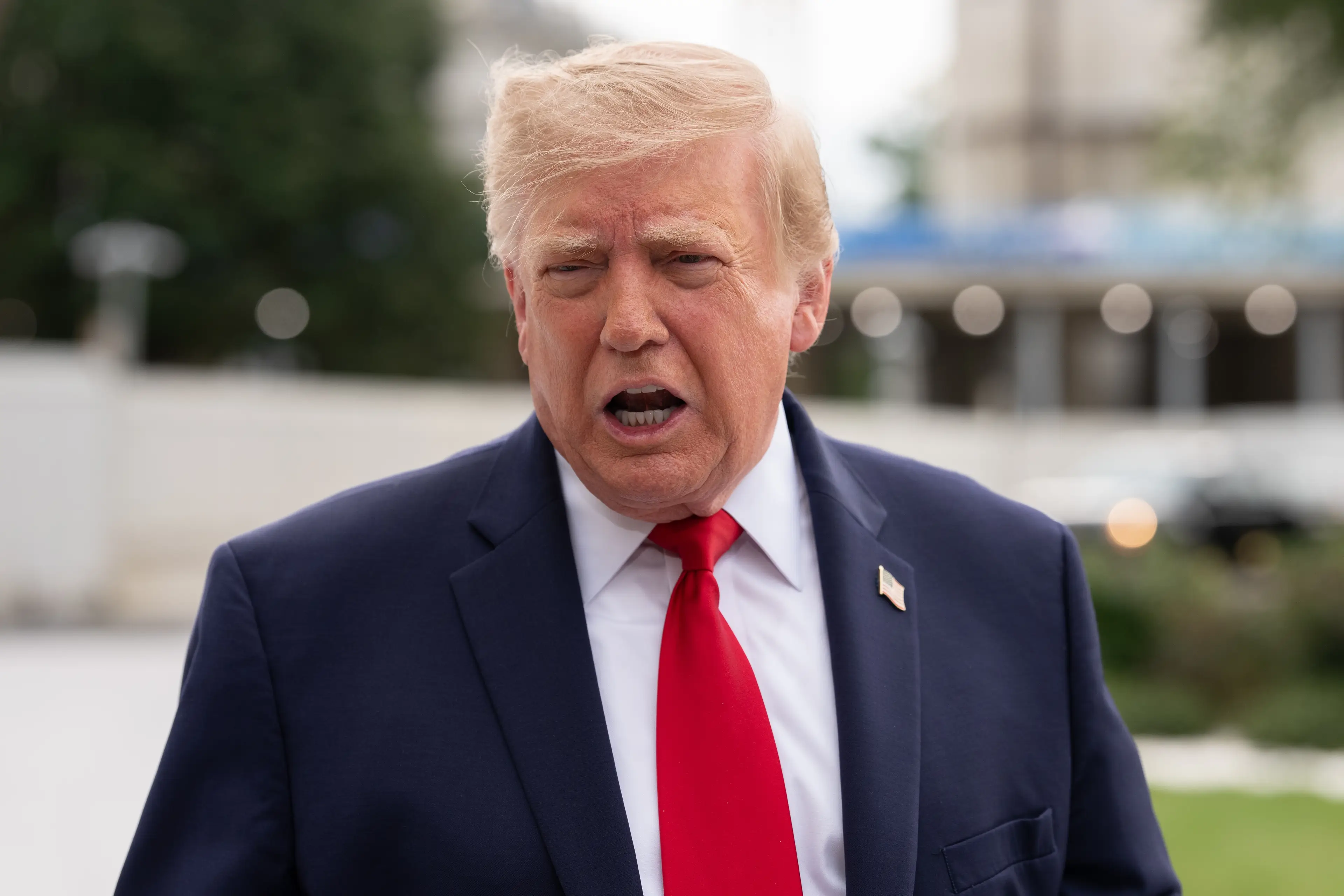 Donald Trump has said he was ‘surprised’ the suspects were bailed (Aaron Schwartz/Getty Images)