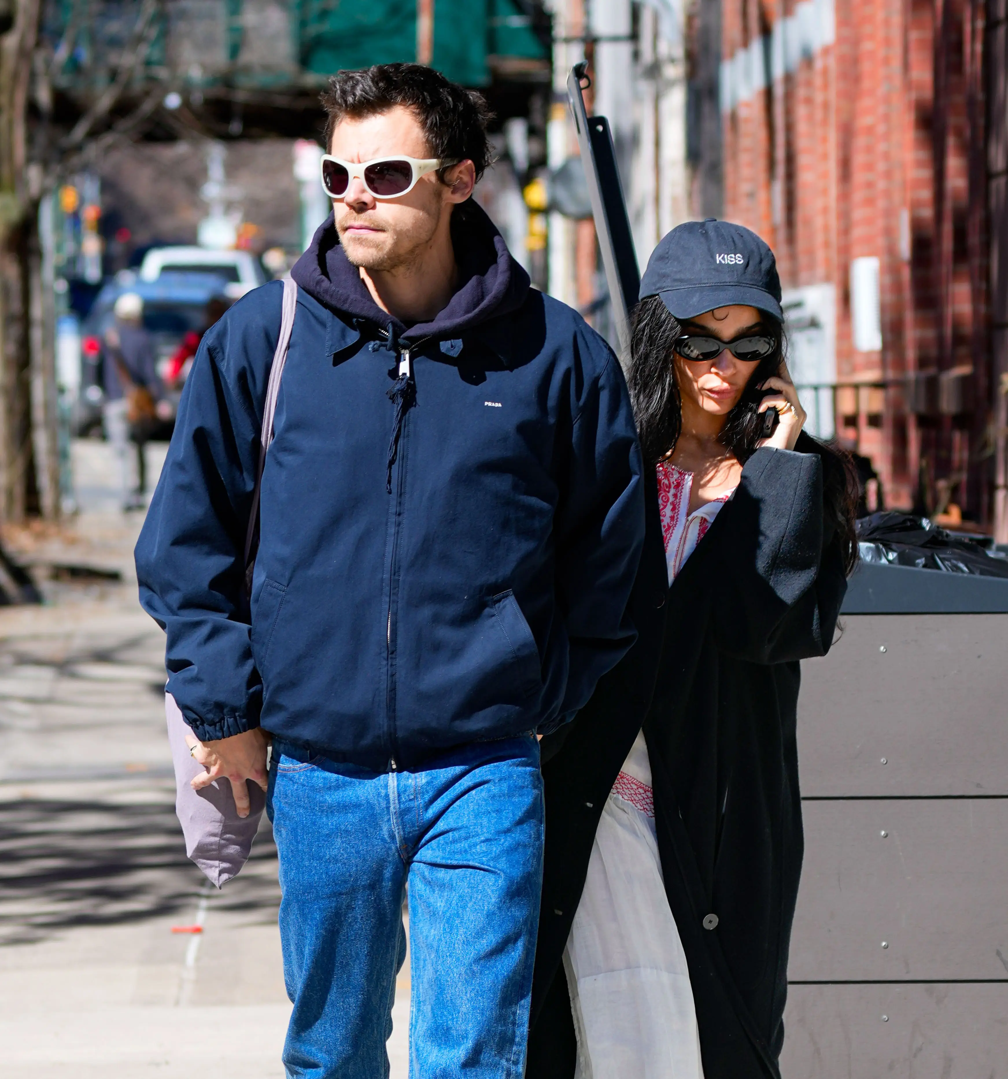Harry Styles and Zoe Kravitz, pictured in March this year, reportedly got engaged after eight months of dating (XNY/Star Max/GC Images)