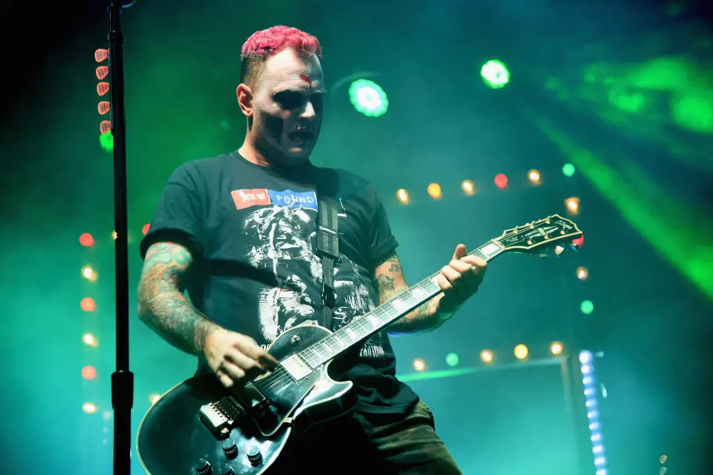 Gilbert is a founding member of US rock band New Found Glory. (Gary Gershoff/Getty Images)