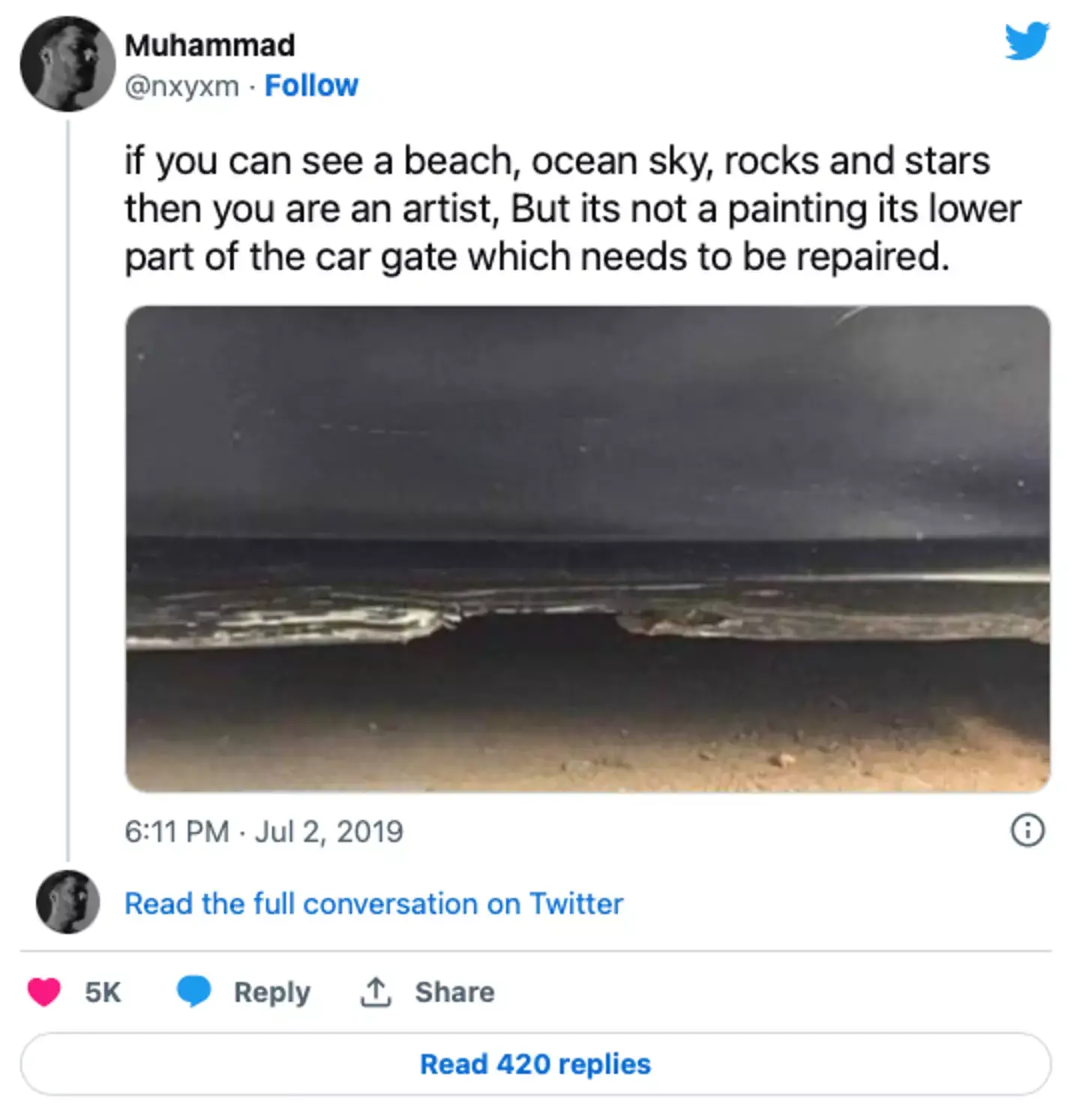 The illusion was shared on social media. (X)