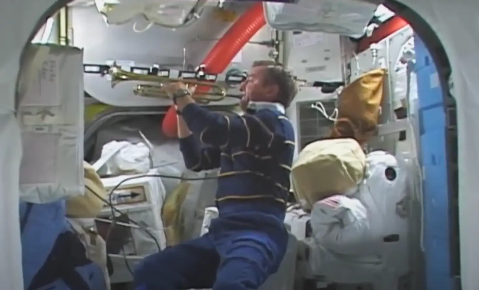 The astronaut gave his ex-classmate a heartfelt tribute from space. (Channel 4 Entertainment)