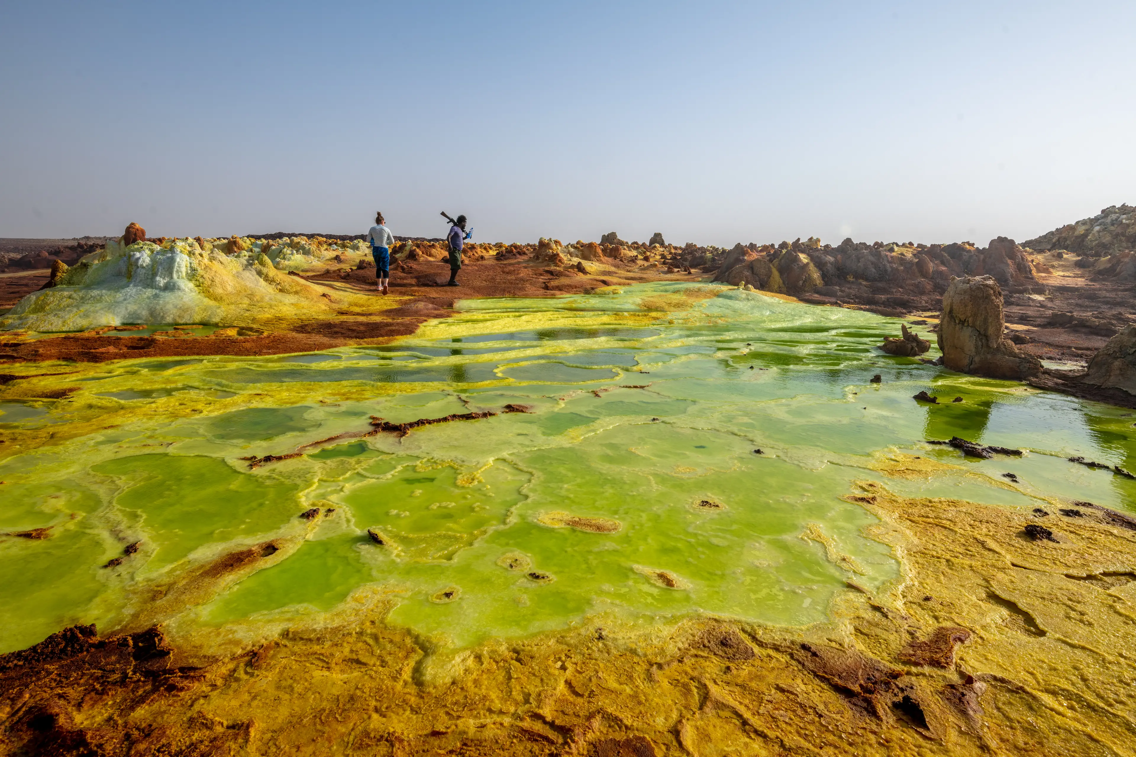 There are hot springs releasing gas. (Edwin Remsberg / VWPics/Universal Images Group via Getty Images)