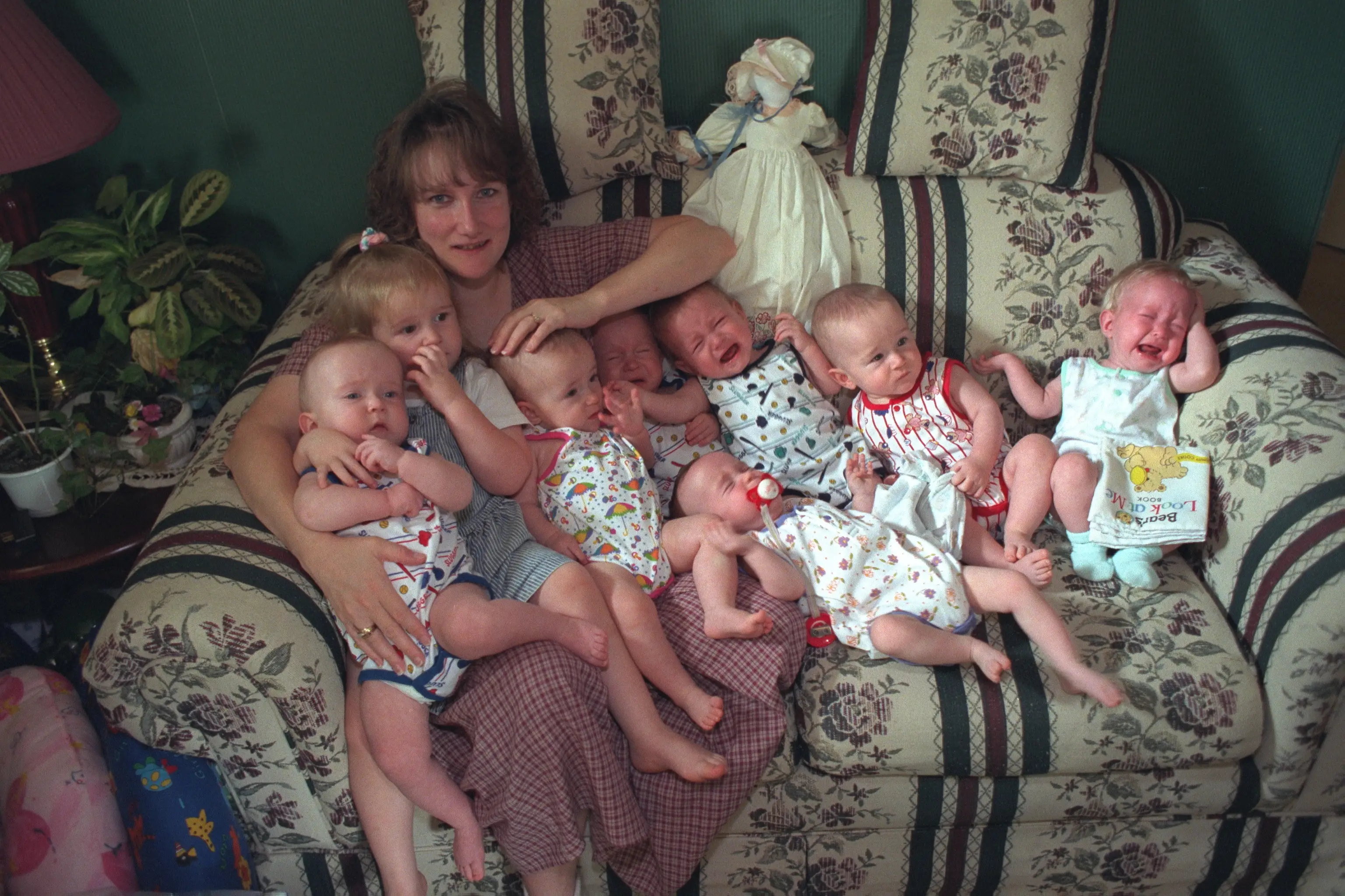 The septuplets all survived their births (Ambassador/Sygma/Corbis/VCG via Getty Images)