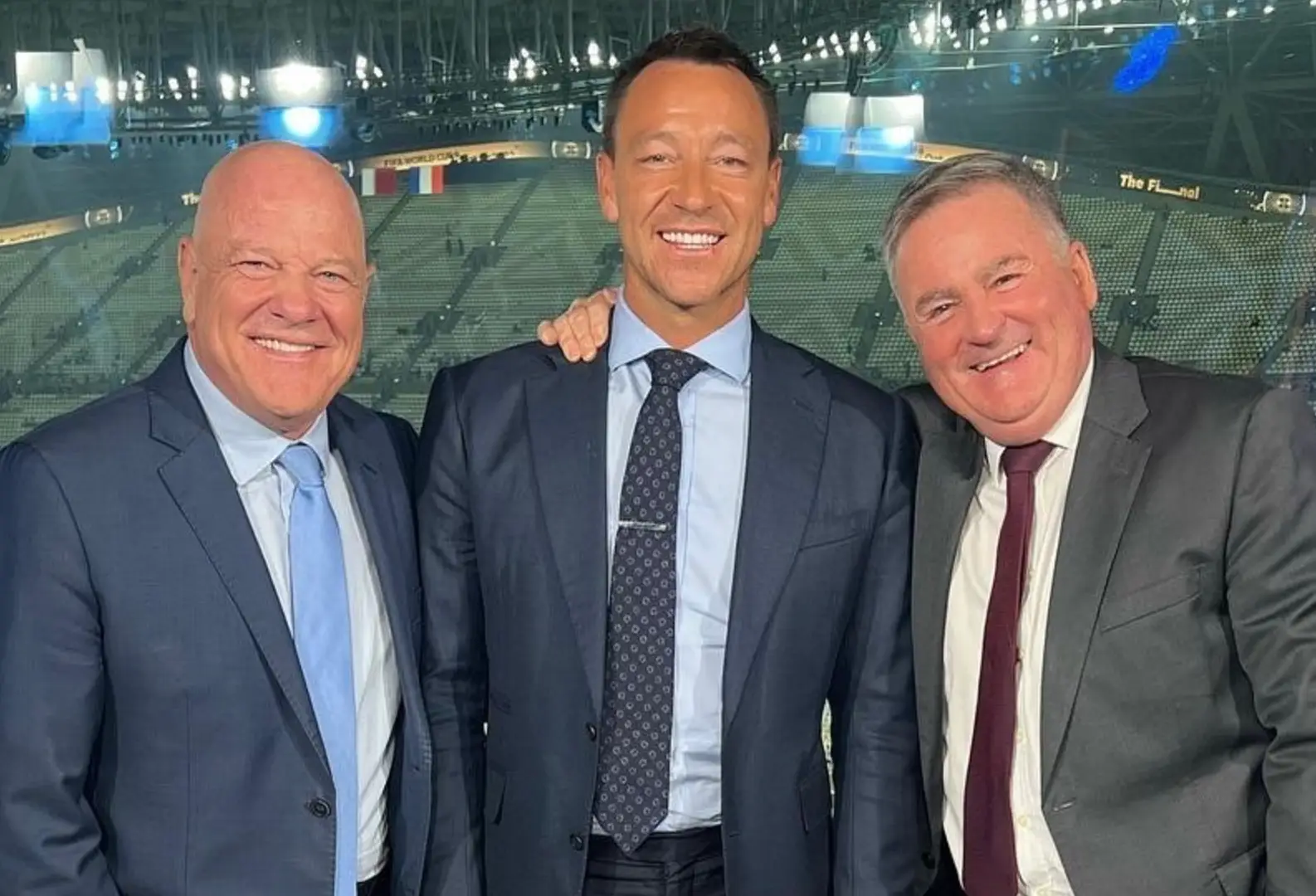 Keys and Grey (left) have been presenting football together for decades, finding success in Qatar after leaving Sky (Instagram/richardkeysofficial)