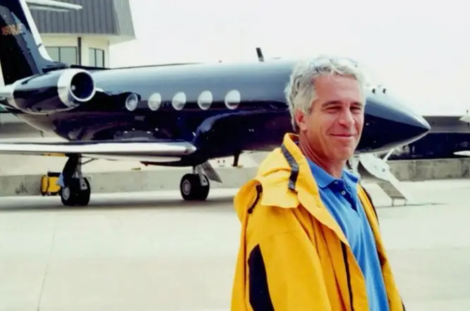 Epstein, seen in front of one of his private planes, took his own life in 2019 (US Department of Justice)